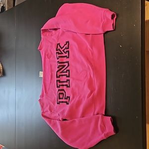 Pink off shoulder sweatshirt